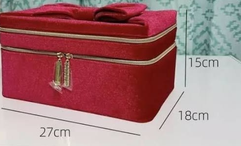 کیف بزرگ استی لادر مخمل قرمز